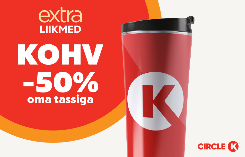 Kohv -50% oma tassiga